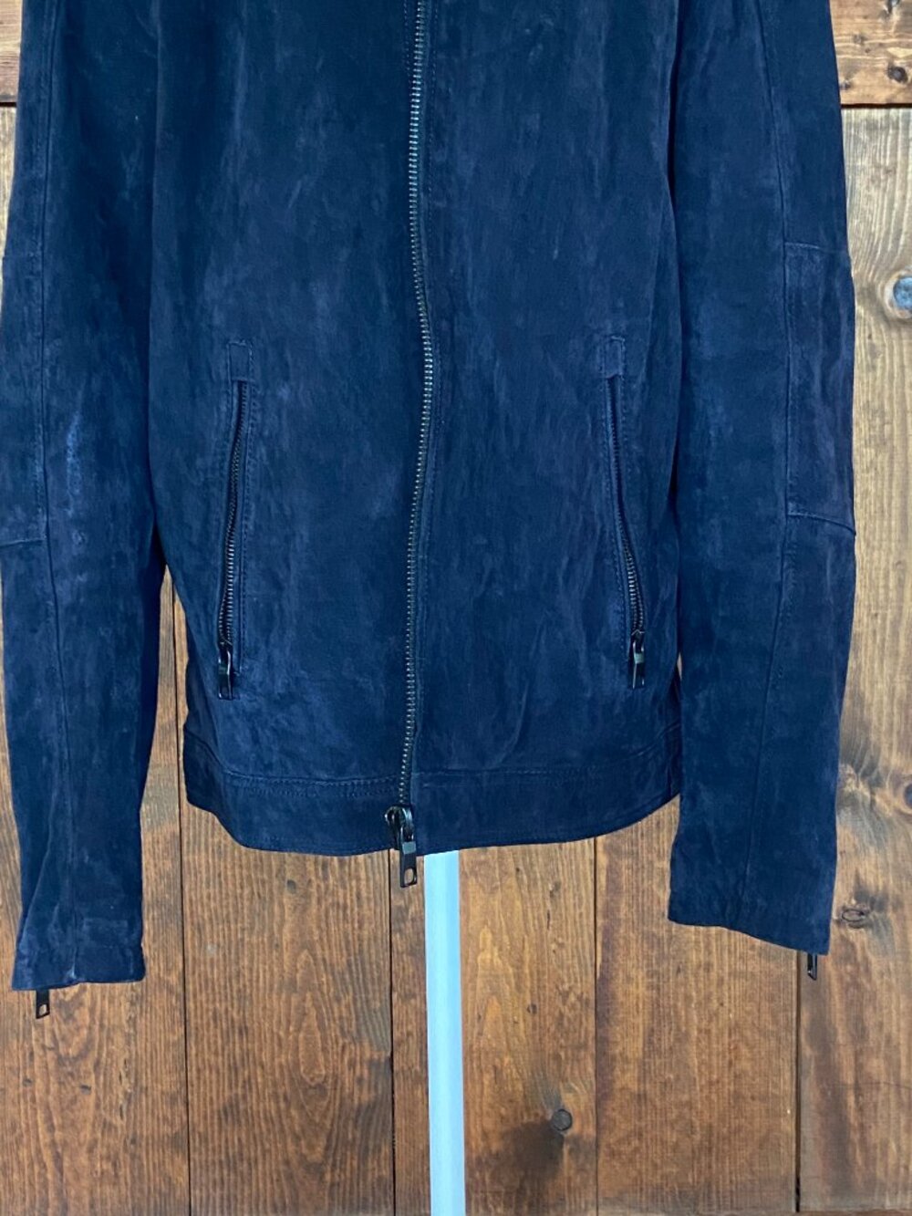 Zara Man Navy Suede jacket Sz XL - Picture 3 of 8
